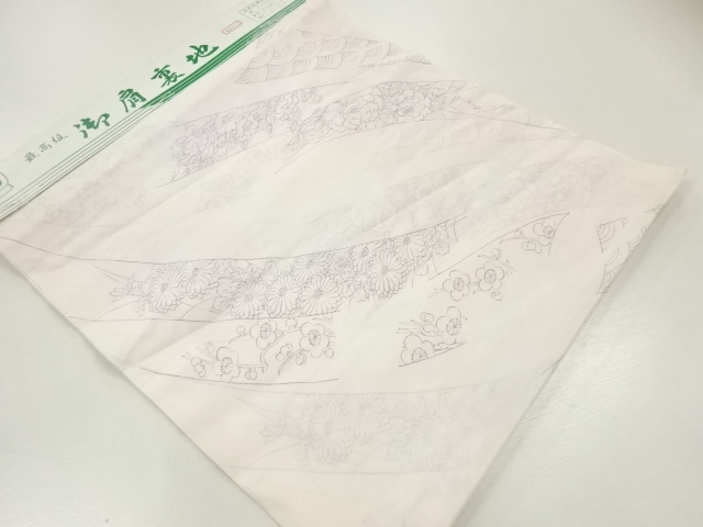 アンティーク　草花模様肩裏地